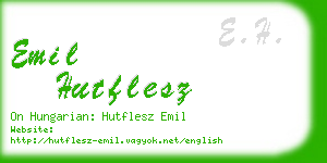 emil hutflesz business card